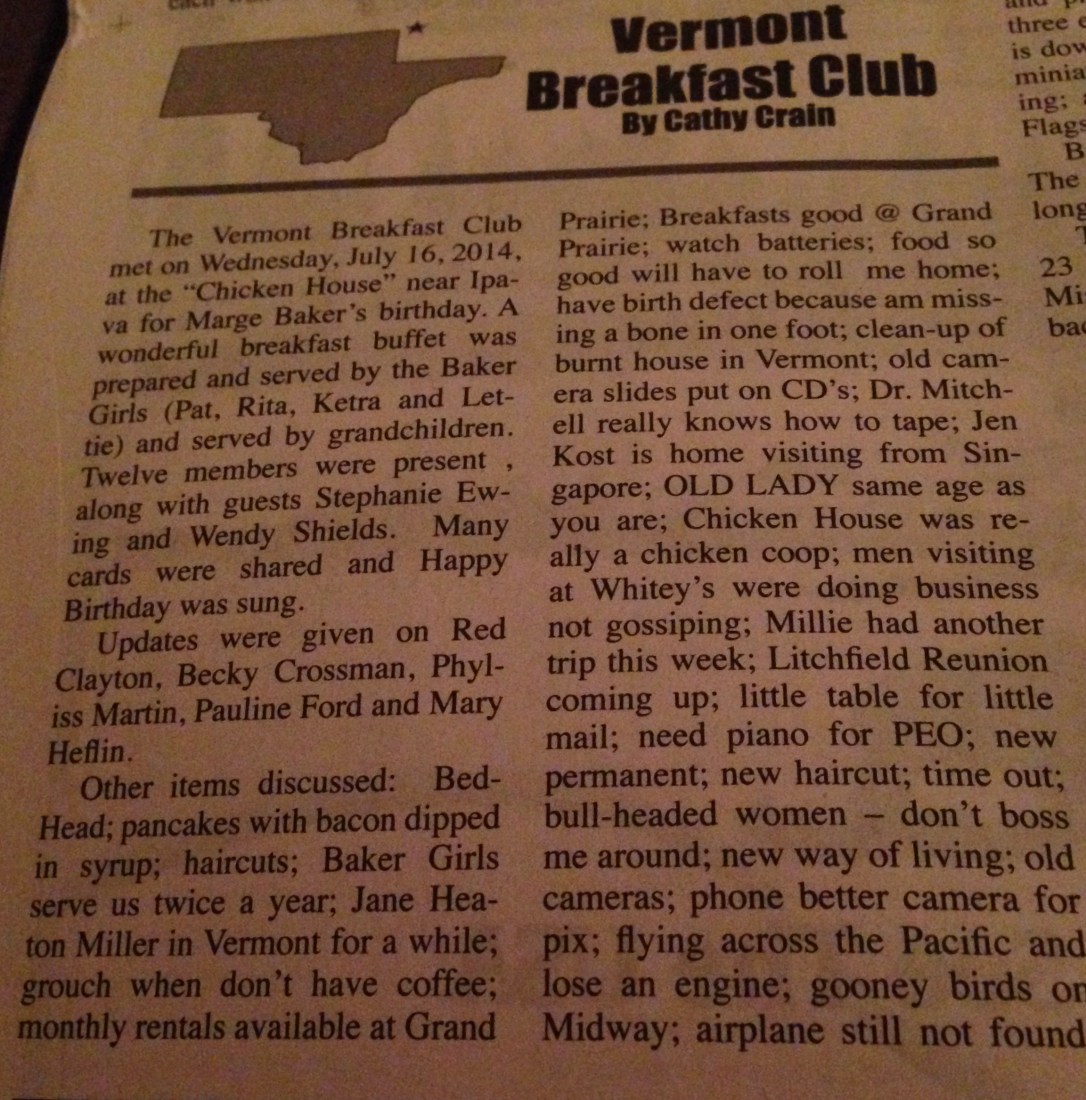 Vermont Breakfast Club